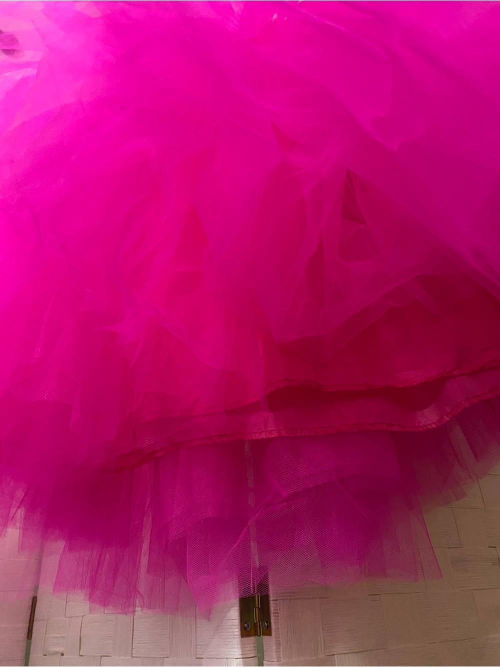 Hot Pink Tulle Midi Skirt - Picture 4 of 7